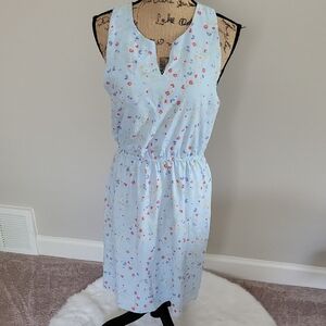 41 Hawthorn Sky Blue Floral Midi Dress